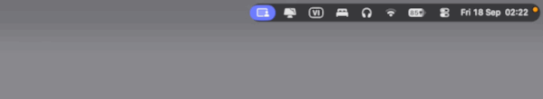 Demo — always-hidden menu bar section