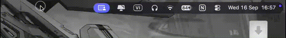 Demo — hide and show menu bar icons on macOS